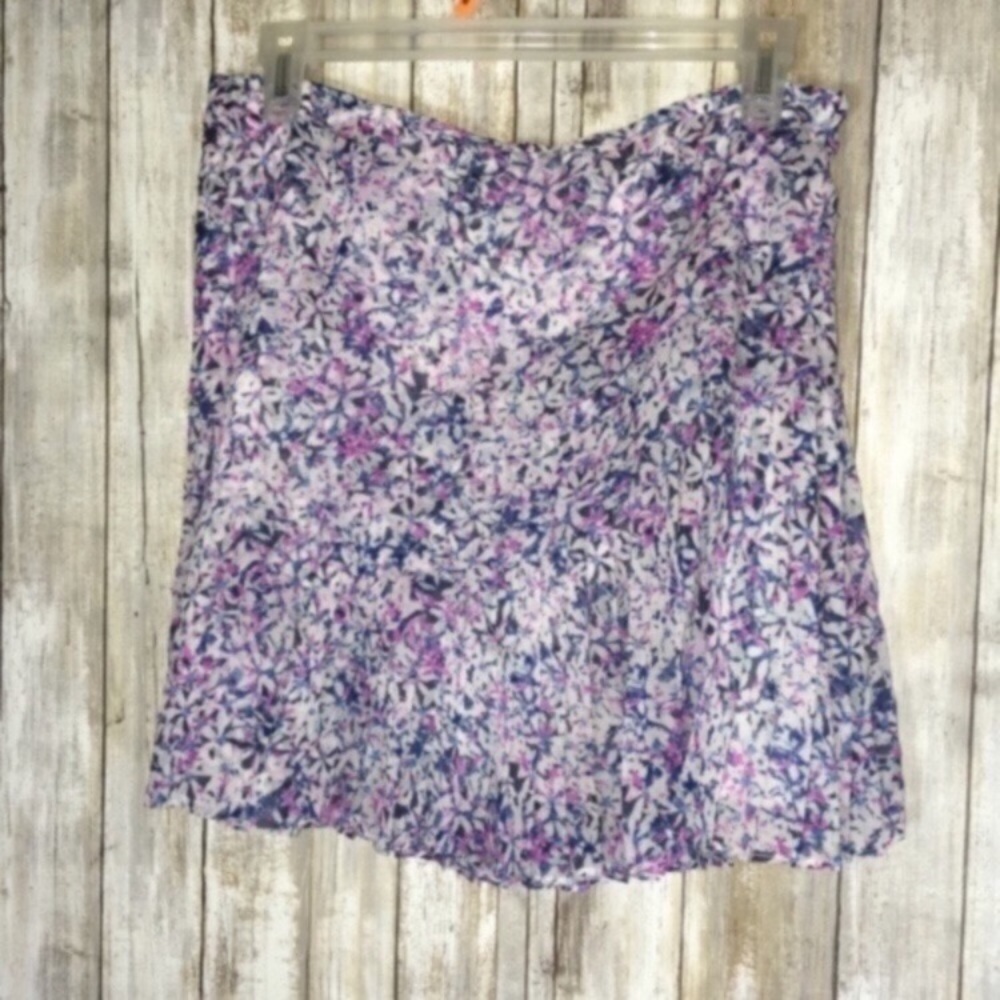 Banana Republic Purple Floral Skirt